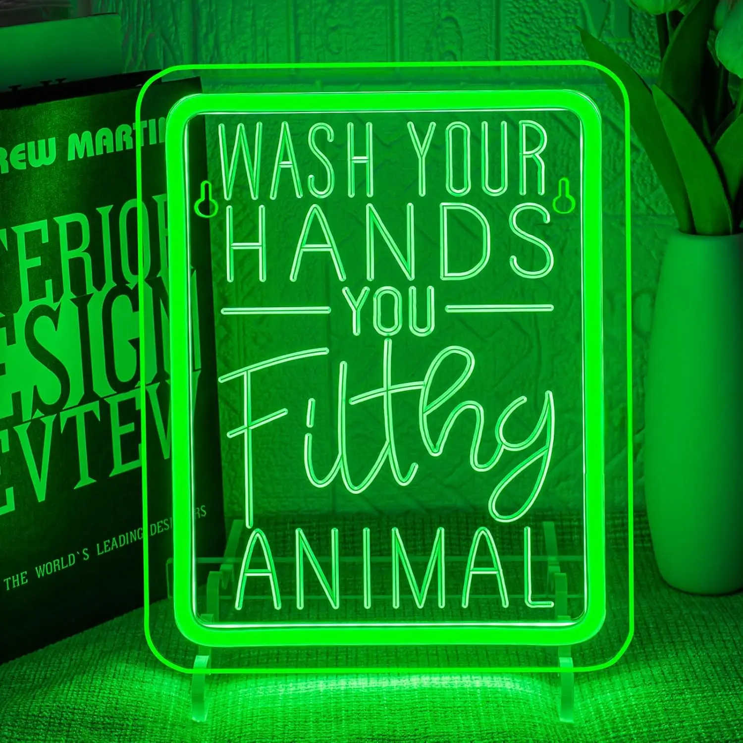Wash Your Hands You Filthy Animal Неоновая вывеска USB Забавный светодиодный светильник для дома, туалета, бара, украшения для вечеринки, personnalisé, подарок
Wash Your Hands You Filthy Animal Неоновая вывеска USB Забавный светодиодный светильник для дома, туалета, бара, украшения для вечеринки, personnalisé, подарок