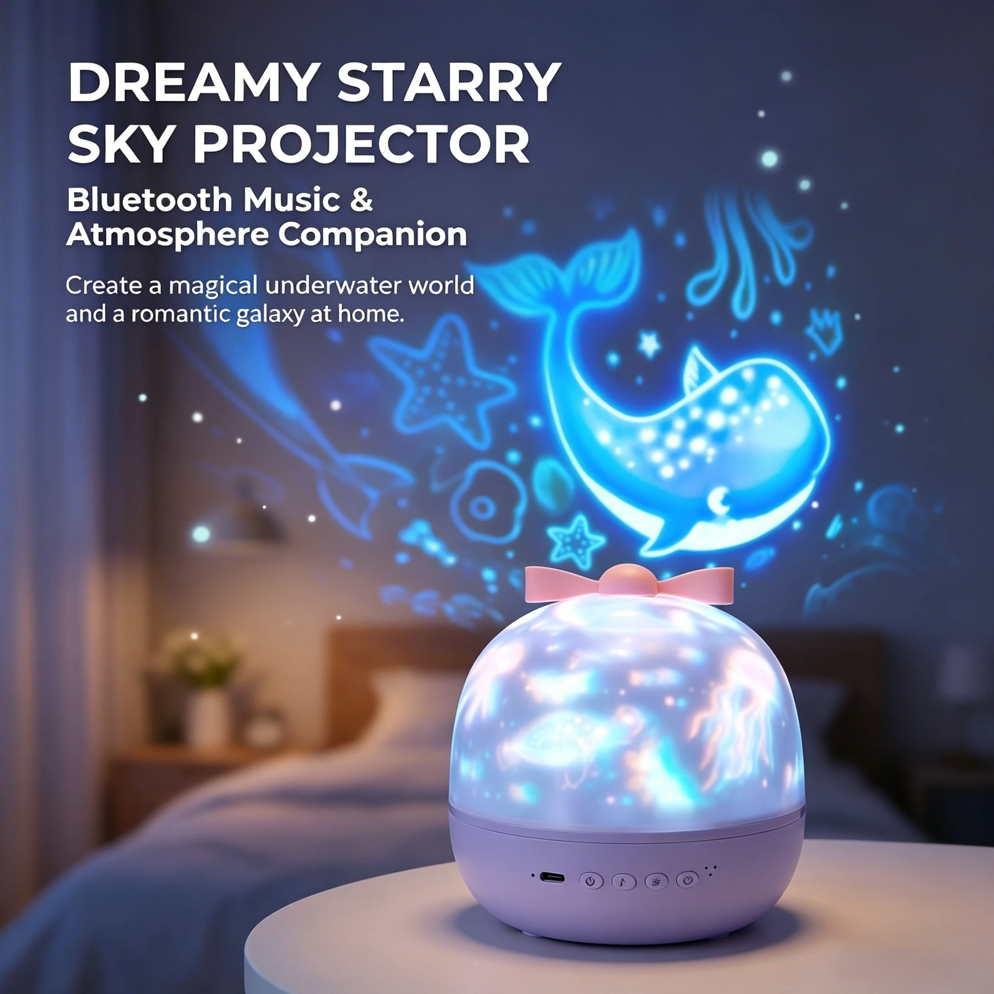Fantasy Creative Projector 6 in 1 Projector Slides 360°Rotating Ocean Universe Bedroom Atmosphere Night Lamp Kids Birthday Gift
Fantasy Creative Projector 6 in 1 Projector Slides 360°Rotating Ocean Universe Bedroom Atmosphere Night Lamp Kids Birthday Gift