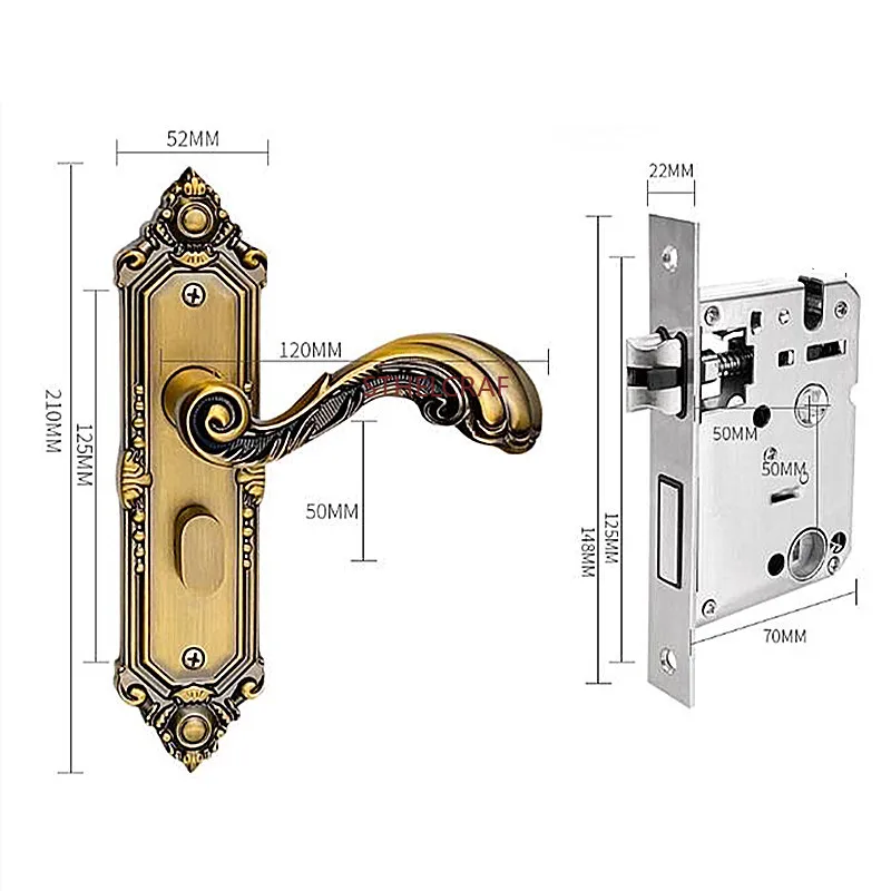 European Safety Locks Zinc Alloy Silent Bedroom Door Lock Double-sided Door Handle Mechanical Lock High-quality Door Hardware
European Safety Locks Zinc Alloy Silent Bedroom Door Lock Double-sided Door Handle Mechanical Lock High-quality Door Hardware