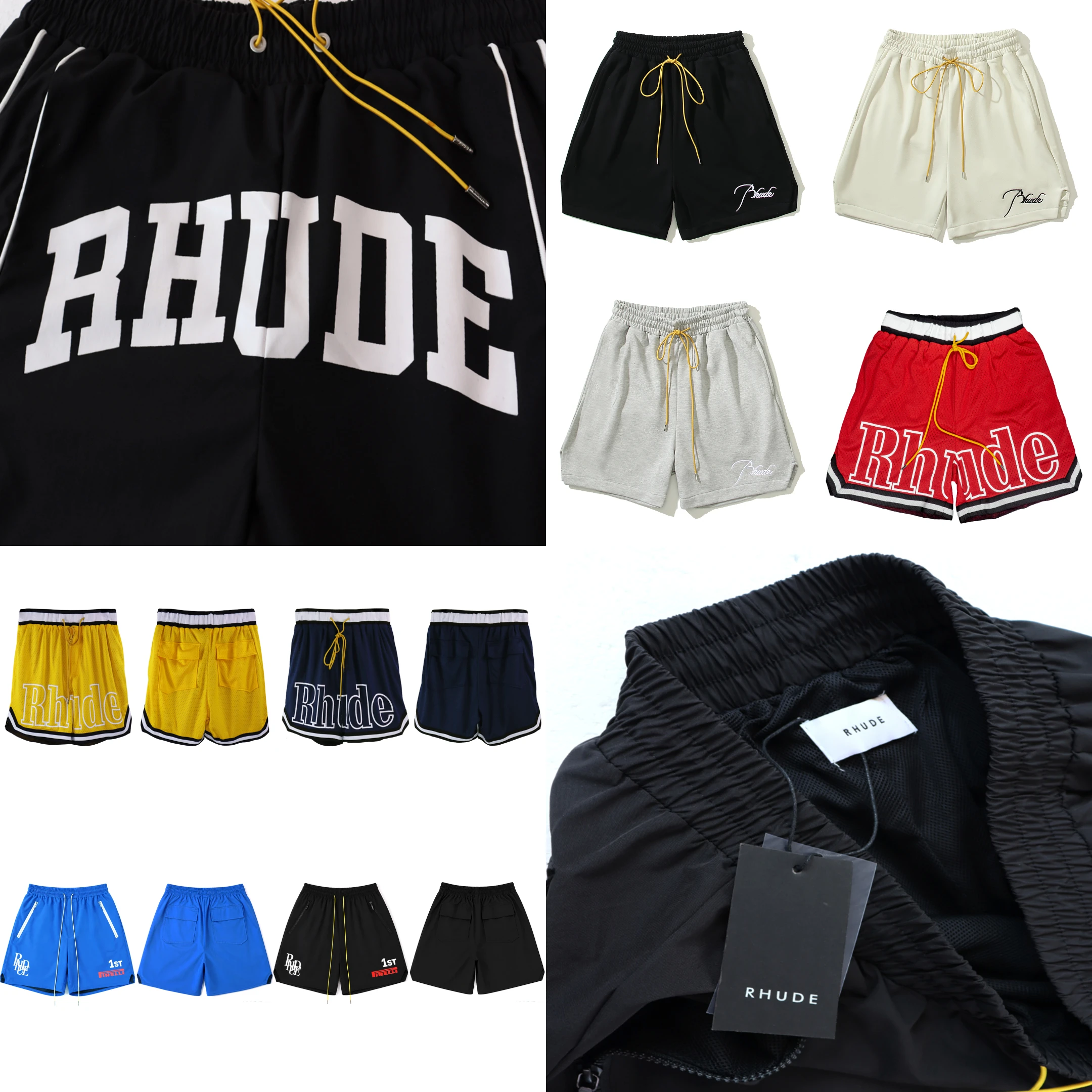 2026 Summer Loose Drawstring Stretch Waist Rhude Shorts New Style Casual Sports Shorts Men Women
2026 Summer Loose Drawstring Stretch Waist Rhude Shorts New Style Casual Sports Shorts Men Women
