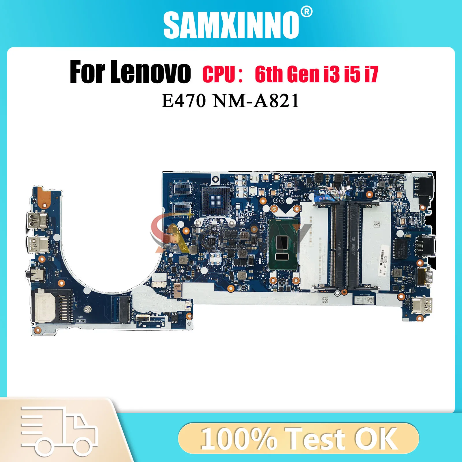 For Lenovo E470 Laptop Motherboard NM-A821 with i3 i5 i7 6th 7th Gen UMA 100% Fully Tested
For Lenovo E470 Laptop Motherboard NM-A821 with i3 i5 i7 6th 7th Gen UMA 100% Fully Tested