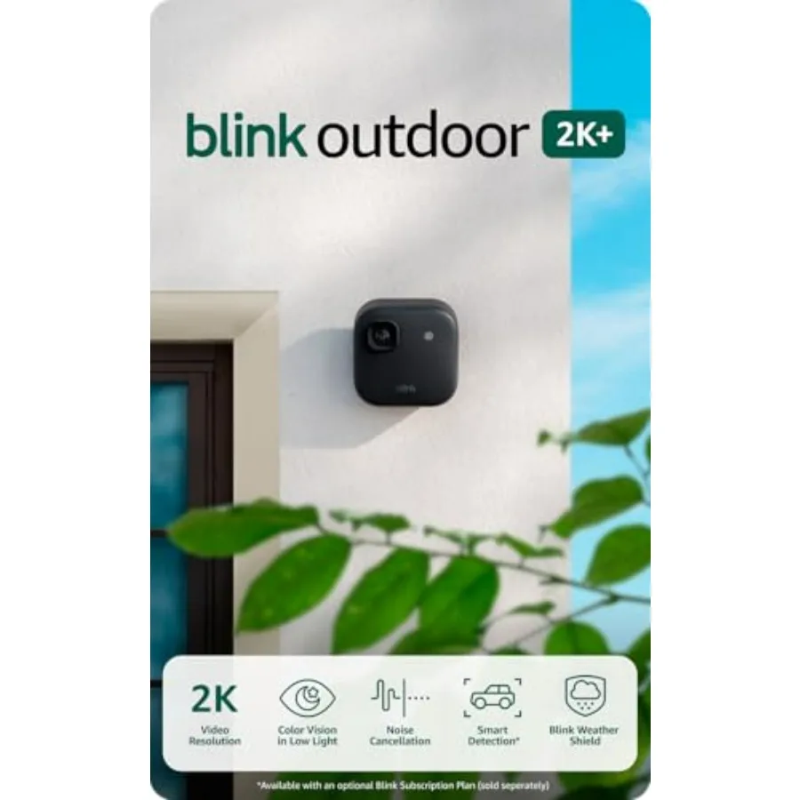 Blink Outdoor K+ newest model — Wireless smart security, 2K video resolution, enhanced audio, two-year battery. Sync Module Cor
Blink Outdoor K+ newest model — Wireless smart security, 2K video resolution, enhanced audio, two-year battery. Sync Module Cor