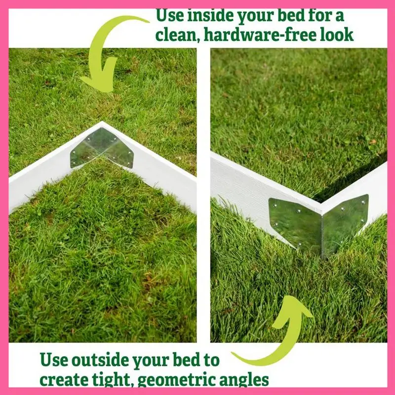 DIY Garden Bed Corners Bend To Any Angle Use With Any Lumber Durable Steel Silver 4PCS
DIY Garden Bed Corners Bend To Any Angle Use With Any Lumber Durable Steel Silver 4PCS
