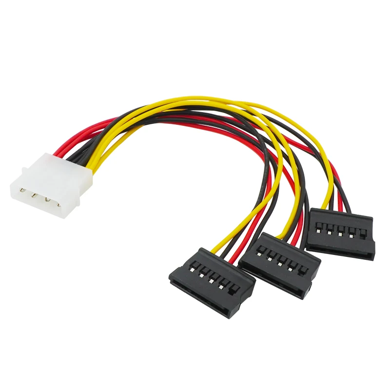 SATA Adapter Cable IDE 4Pin Male To 3 Port SATA Female Splitter Hard Drive Power Supply Cable SATA Cable 22cm
SATA Adapter Cable IDE 4Pin Male To 3 Port SATA Female Splitter Hard Drive Power Supply Cable SATA Cable 22cm