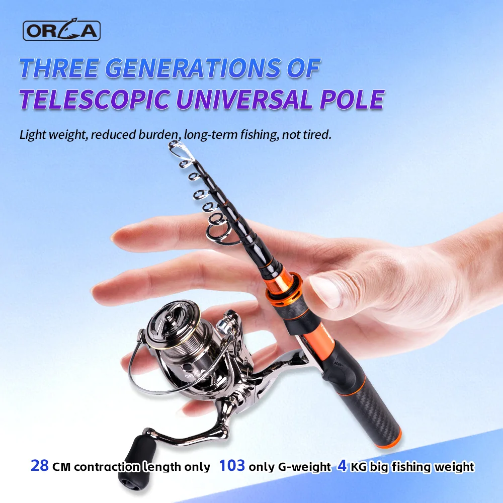 FISHINGFANS ORCA 3 Telescopic Super Short Carbon Handle 6' ML Medium Light Sensitive 8kg Big Drag Travel Portavle Fishing Rod
FISHINGFANS ORCA 3 Telescopic Super Short Carbon Handle 6' ML Medium Light Sensitive 8kg Big Drag Travel Portavle Fishing Rod
