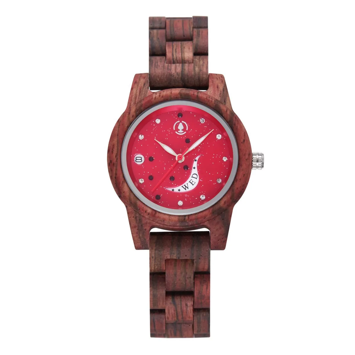 New Fashionable Wooden Women's Quartz Watch Red Sandalwood Small Wristwatch with Seven Stars Design Elegant Timepiece
New Fashionable Wooden Women's Quartz Watch Red Sandalwood Small Wristwatch with Seven Stars Design Elegant Timepiece