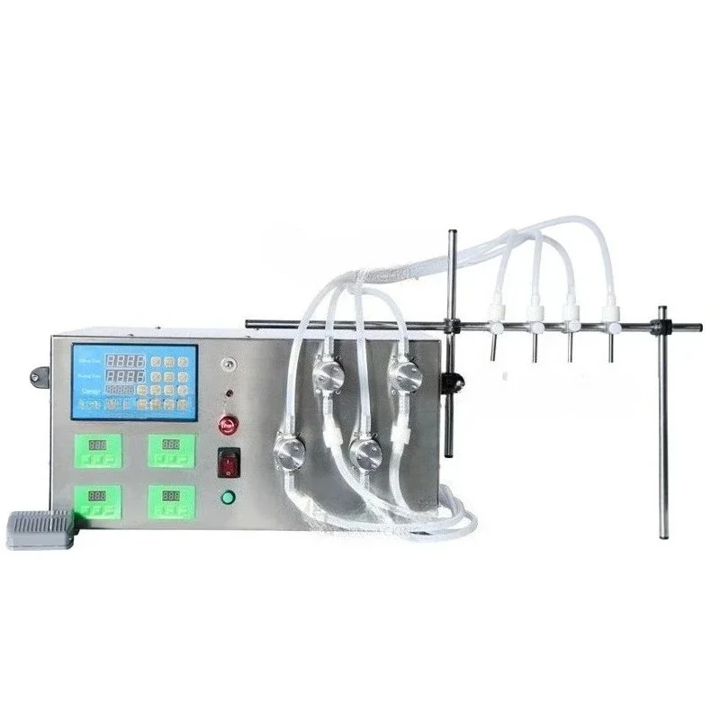 Semi-automatic small desktop 4-head 316 stainless steel magnetic pump white liquid filling machine
Semi-automatic small desktop 4-head 316 stainless steel magnetic pump white liquid filling machine