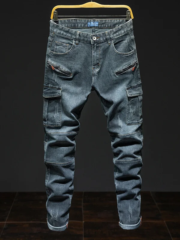 Retro Workwear Men's Jeans Multiple Pockets Motorcycle Elastic Trendy Brand Long Trousers Cross-Border Spring Autumn Denim
Retro Workwear Men's Jeans Multiple Pockets Motorcycle Elastic Trendy Brand Long Trousers Cross-Border Spring Autumn Denim