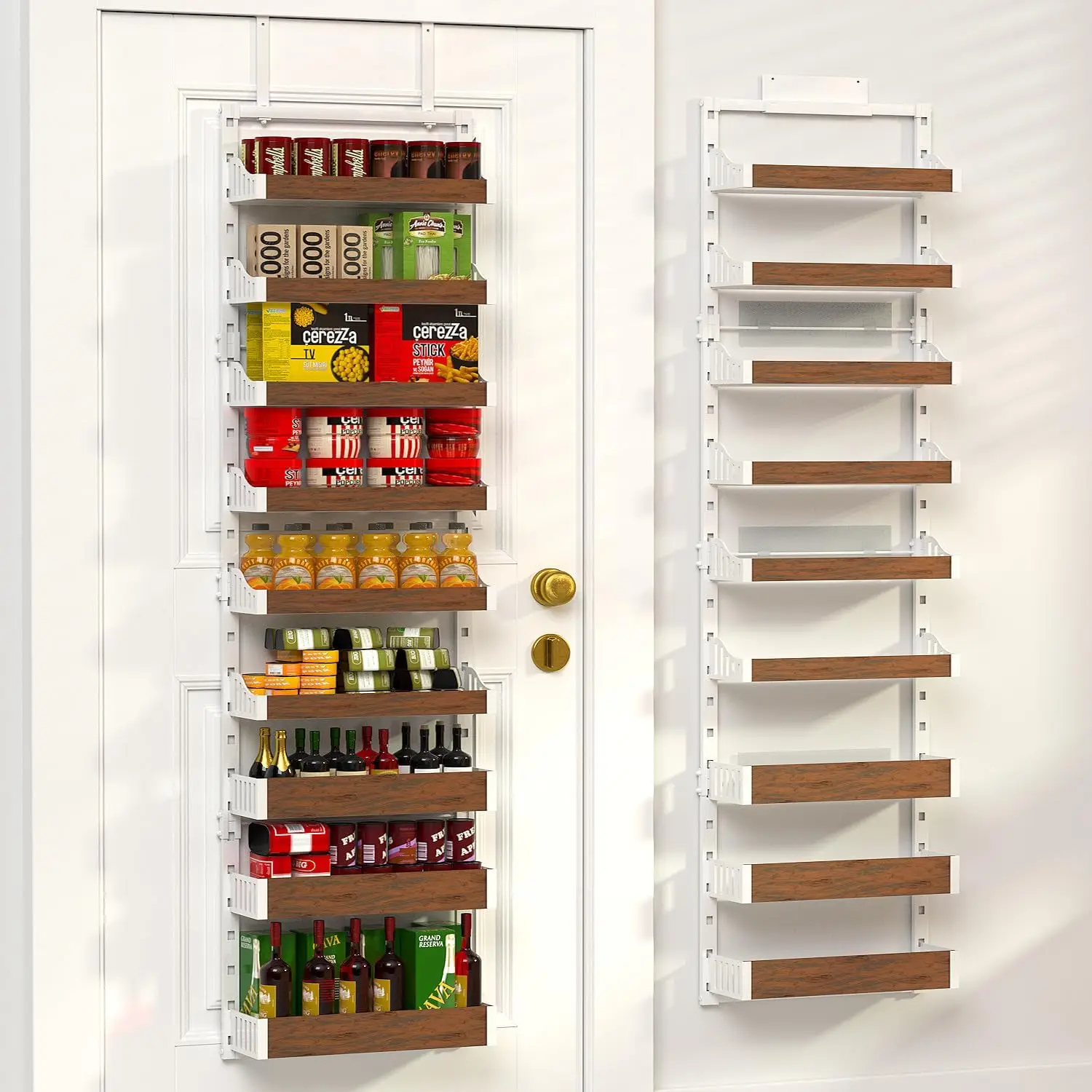 Over the Door Pantry Organizer: Pantry Organization and Storage with Hanging Basket - 9-Tier Metal Spice Rack Adjustable
Over the Door Pantry Organizer: Pantry Organization and Storage with Hanging Basket - 9-Tier Metal Spice Rack Adjustable