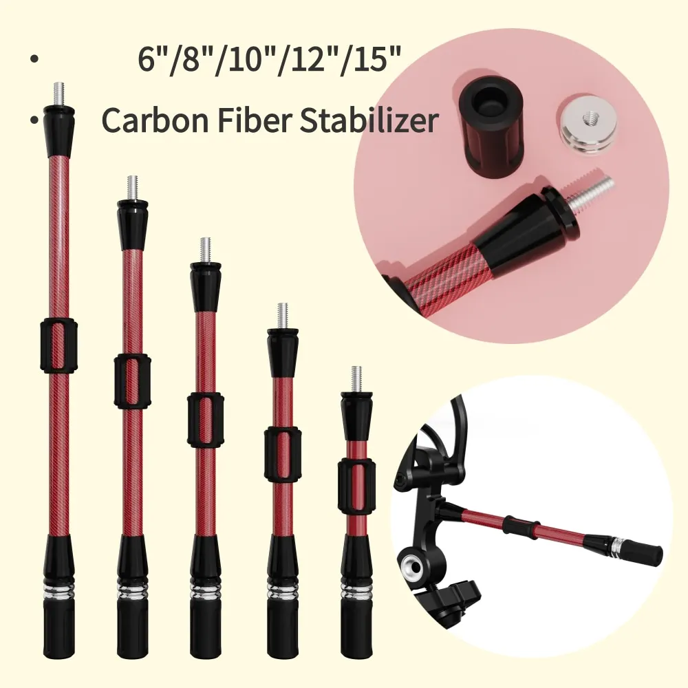 6/8/10/12/15" Bow Stabilizer Carbon Shock Absorption Rod Recurve Compound Bow Balance Bar Archery Damper Hunting Shooting Target
6/8/10/12/15" Bow Stabilizer Carbon Shock Absorption Rod Recurve Compound Bow Balance Bar Archery Damper Hunting Shooting Target