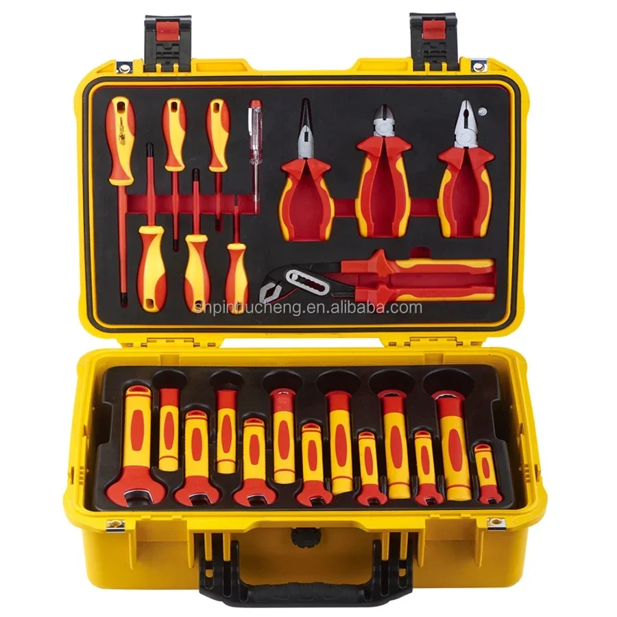 46 шт., инструмент VDE для ремонта автомобилей, 1000 В, торцевой ключ, Т-образный ключ, комбинированные плоскогубцы, изоляционный костюм
46 шт., инструмент VDE для ремонта автомобилей, 1000 В, торцевой ключ, Т-образный ключ, комбинированные плоскогубцы, изоляционный костюм