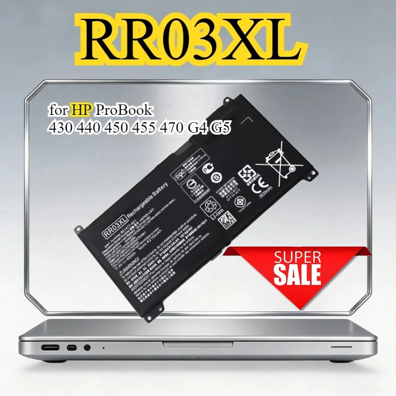 RR03XL Laptop Battery for HP ProBook 430 440 450 455 470 G4 G5
RR03XL Laptop Battery for HP ProBook 430 440 450 455 470 G4 G5