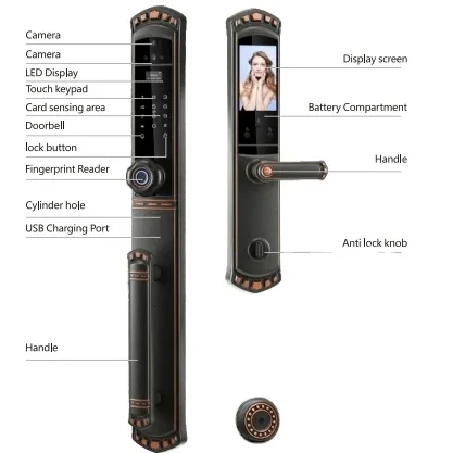 July003 Home Electronics Tuya Fingerprint Lock with Camera Doorbell Ttlock App Smart Lock Face Recognize
July003 Home Electronics Tuya Fingerprint Lock with Camera Doorbell Ttlock App Smart Lock Face Recognize