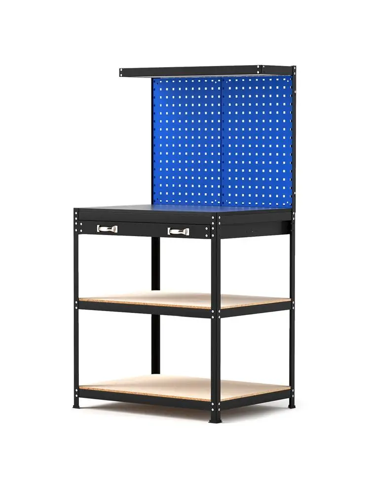 32 x 16 Inch Workbench Work Table with 2 PCs Pegboard Drawer and Shelves-Navy
32 x 16 Inch Workbench Work Table with 2 PCs Pegboard Drawer and Shelves-Navy