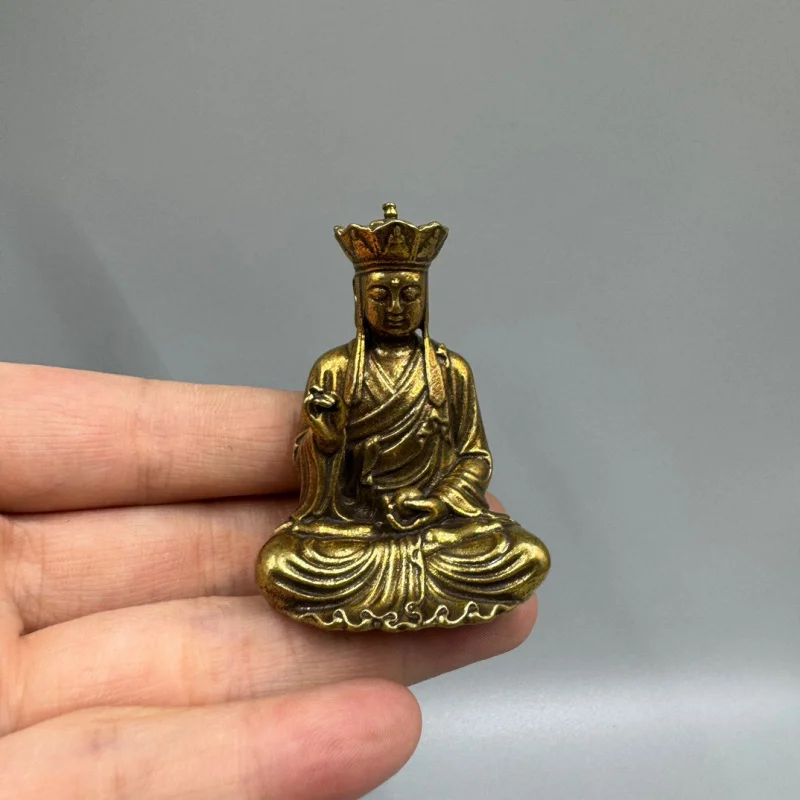 Jiuhua Ksitigarbha Buddha Statue Brass Ksitigarbha Ornament Home Office Study Decoration Metal Craft Ornament 
Jiuhua Ksitigarbha Buddha Statue Brass Ksitigarbha Ornament Home Office Study Decoration Metal Craft Ornament