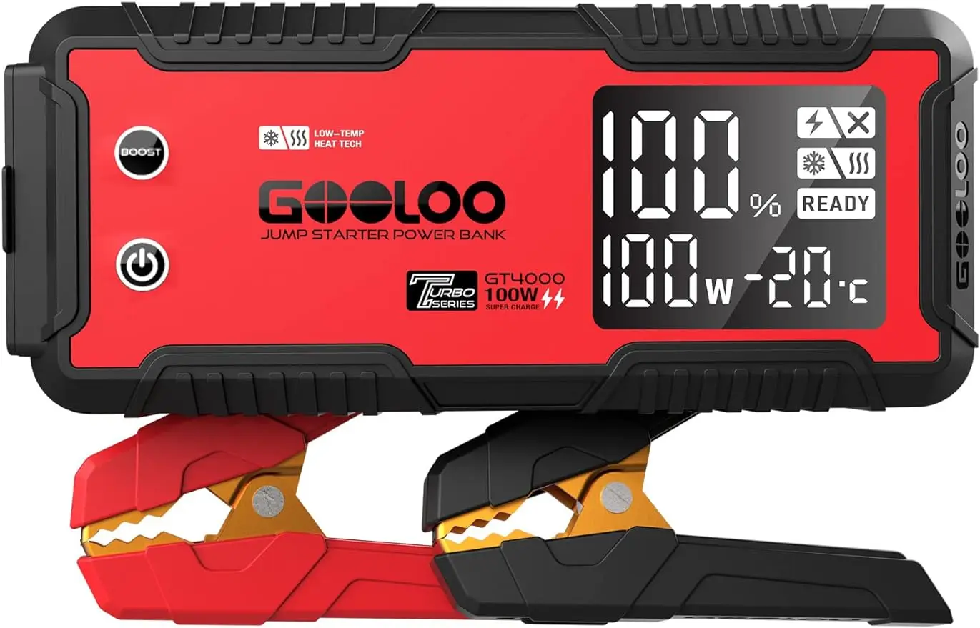Автомобильное пусковое устройство GOOLOO GT4000, 100 А, Вт, быстрая зарядка, 12 В, быстрая зарядка
Автомобильное пусковое устройство GOOLOO GT4000, 100 А, Вт, быстрая зарядка, 12 В, быстрая зарядка