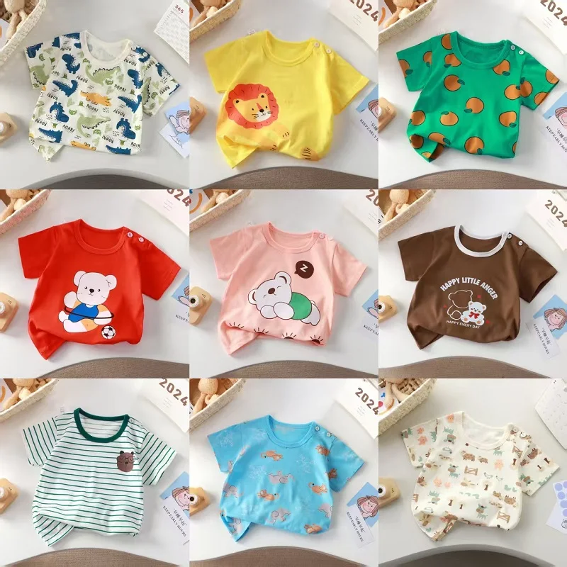 2-6Y New Cartoon T-shirt Pure Cotton Girls Short-sleeved Summer Half-sleeved Tops Little Boys Tops Kids Tees Children Clothing
2-6Y New Cartoon T-shirt Pure Cotton Girls Short-sleeved Summer Half-sleeved Tops Little Boys Tops Kids Tees Children Clothing