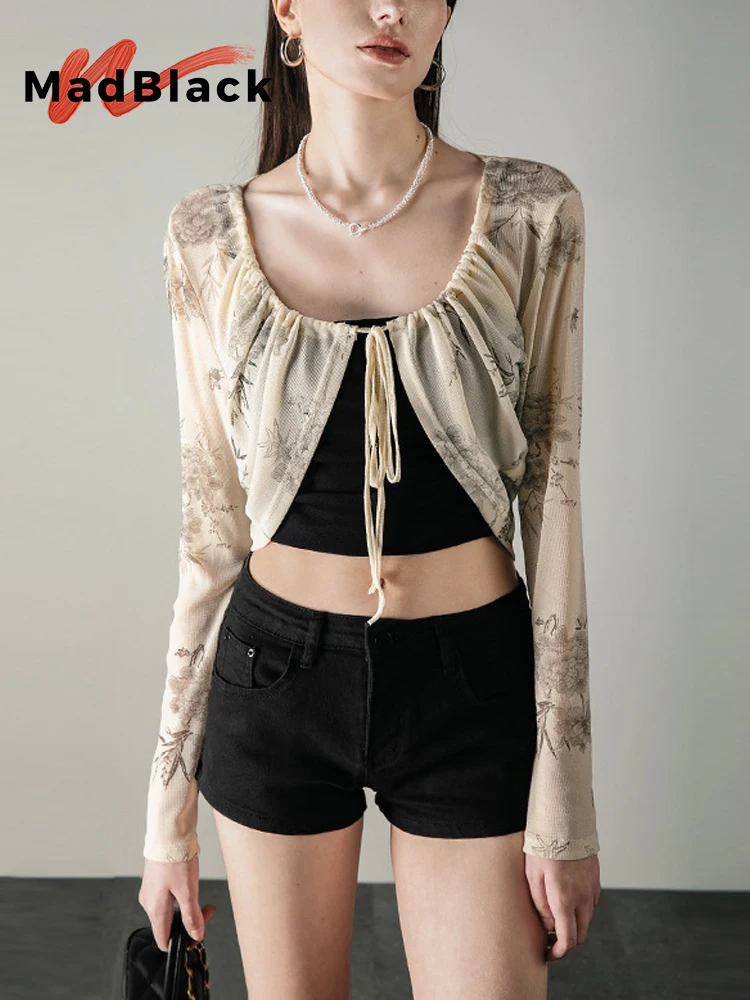 MadBlack-Women European Cardigan, Sexy O Neck Print Lace-up Short Top, Retro Long Sleeve Loose Tee, 2025 Spring Summer C4D939CC
MadBlack-Women European Cardigan, Sexy O Neck Print Lace-up Short Top, Retro Long Sleeve Loose Tee, 2025 Spring Summer C4D939CC