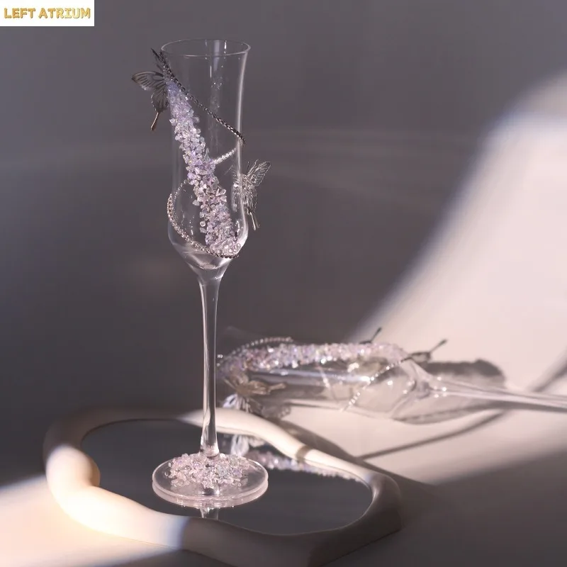 Butterfly Diamond Champagne Flutes Set, Lead-Free Crystal Wedding Toast Glasses, Elegant Highball Gift for Luxury Party Decor
Butterfly Diamond Champagne Flutes Set, Lead-Free Crystal Wedding Toast Glasses, Elegant Highball Gift for Luxury Party Decor