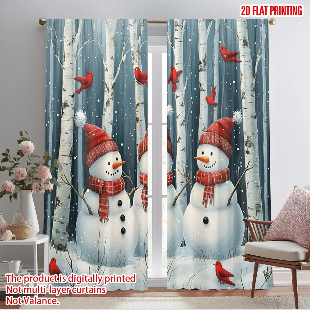 2pcs,2D plane printing Window Curtain Cute Snowmen Winter Cardinal Forest Durable 100% Polyester Fabric (without rod)
2pcs,2D plane printing Window Curtain Cute Snowmen Winter Cardinal Forest Durable 100% Polyester Fabric (without rod)