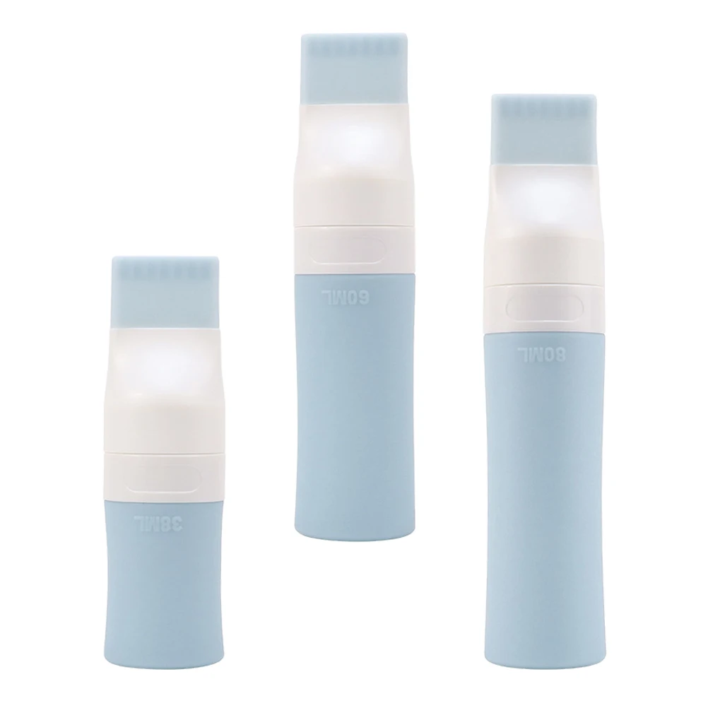 3 Pcs 60ml 80ml Silicone Bottles Shockproof Travel Toiletry Shampoo Conditioner Bottle For Travel Portable Blue
3 Pcs 60ml 80ml Silicone Bottles Shockproof Travel Toiletry Shampoo Conditioner Bottle For Travel Portable Blue