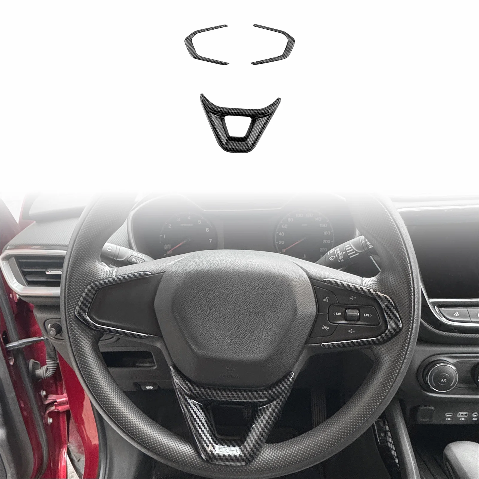 Carbon Fiber Car Interior Steering Wheel Button Frame Cover For Chevrolet Trailblazer 2021-2023
Carbon Fiber Car Interior Steering Wheel Button Frame Cover For Chevrolet Trailblazer 2021-2023