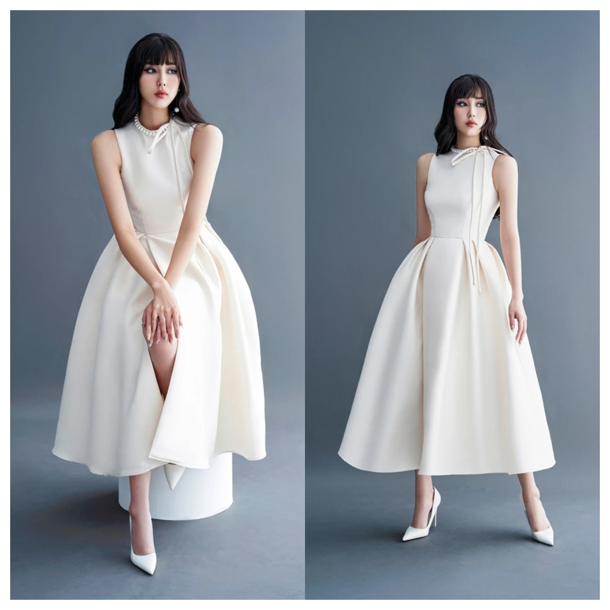 Customized Graceful White Satin Evening Dress O-Neck Sleeveless Homecoming Dress Classic Special Occasion Gowns Temper
Customized Graceful White Satin Evening Dress O-Neck Sleeveless Homecoming Dress Classic Special Occasion Gowns Temper