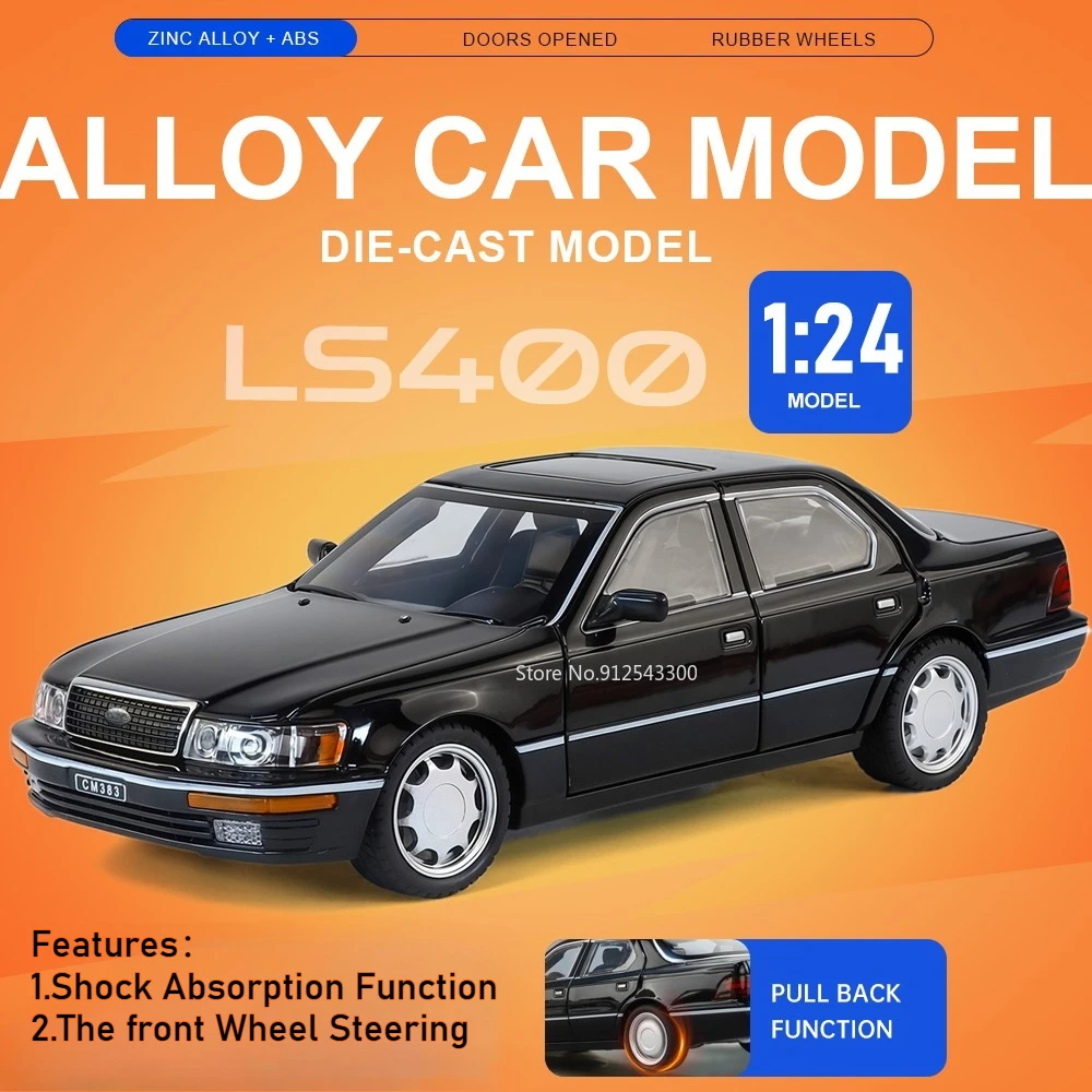 1:24 Scale LS400 ES300H Car Model Toy Rubber Tires Pull Back Cars Front Wheel Steer Shock Absorption Vehicle Desktop Decoration
1:24 Scale LS400 ES300H Car Model Toy Rubber Tires Pull Back Cars Front Wheel Steer Shock Absorption Vehicle Desktop Decoration