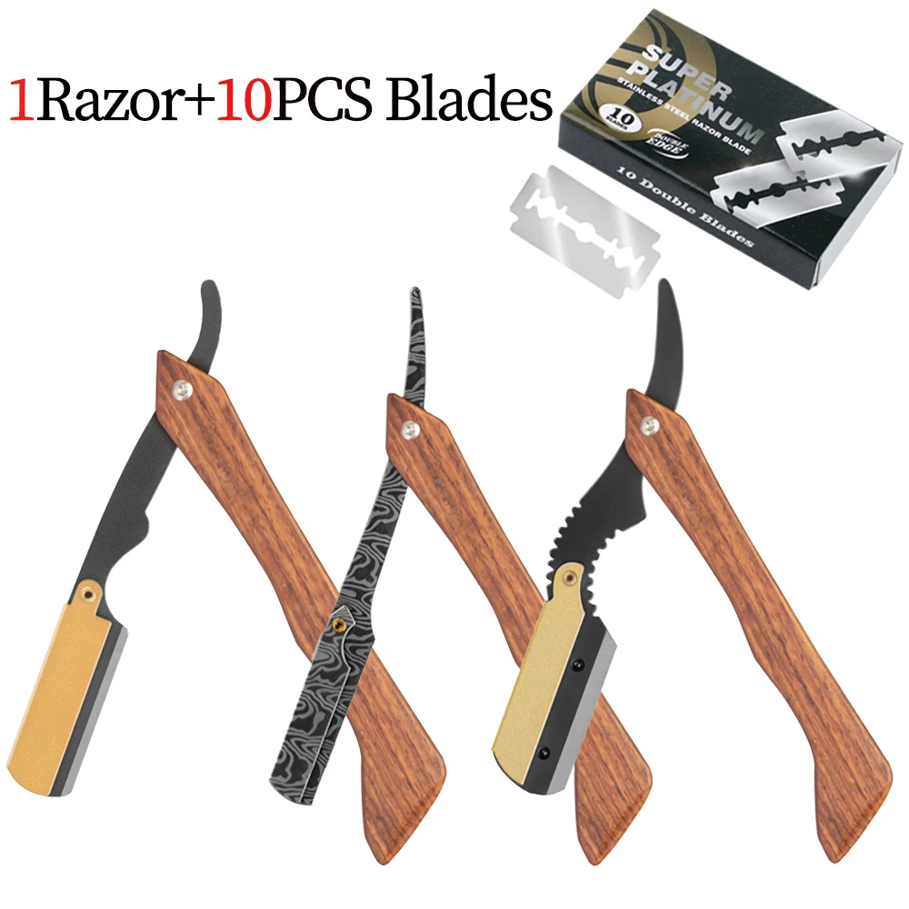 Wood Handle Folding Shaver Professional Manual Beard Razor Holder Barber Hair Removal Shaving Knife With 10pcs Replaceable Blade
Wood Handle Folding Shaver Professional Manual Beard Razor Holder Barber Hair Removal Shaving Knife With 10pcs Replaceable Blade