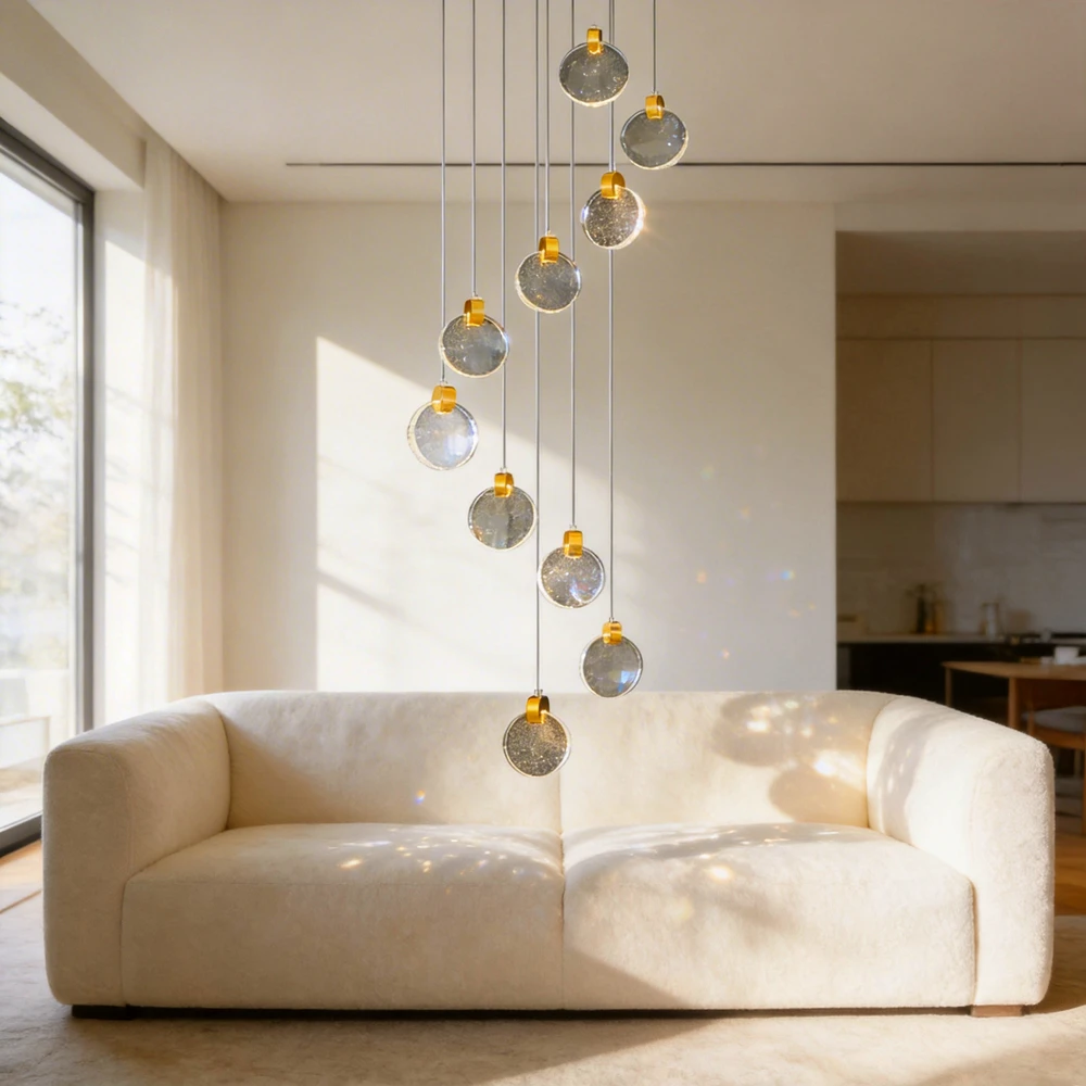 Modern Luxury Gold round Crystal LED Chandelier Staircase Lighting Nordic Art for Villa Duplex Building Loft DecorHanging Lamp
Modern Luxury Gold round Crystal LED Chandelier Staircase Lighting Nordic Art for Villa Duplex Building Loft DecorHanging Lamp