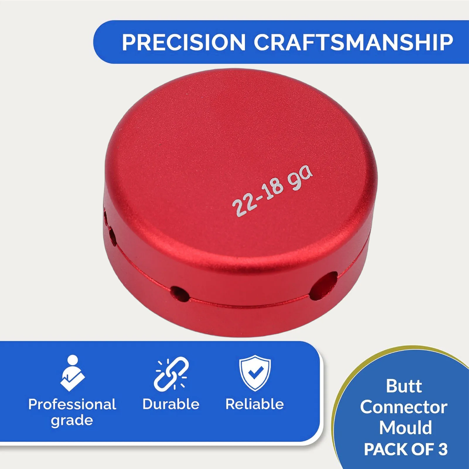 22-18AWG Butt Connector Mould Butt Connector Mould Dual Cavity 22-18AWG Butt Connector Mold for Electrical Work Automotive Boat
22-18AWG Butt Connector Mould Butt Connector Mould Dual Cavity 22-18AWG Butt Connector Mold for Electrical Work Automotive Boat