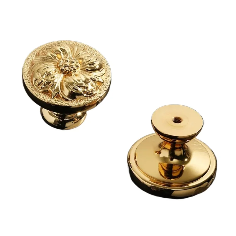 Brass Furniture Genuine Gold Plated Handle Cabinet Door Handle Drawer Light Luxury French European Gold High-end Single Hole
Brass Furniture Genuine Gold Plated Handle Cabinet Door Handle Drawer Light Luxury French European Gold High-end Single Hole