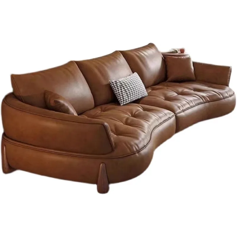 Italian light luxury medium and ancient leather sofa simple retro living room corner special-shaped multi-person sofa
Italian light luxury medium and ancient leather sofa simple retro living room corner special-shaped multi-person sofa