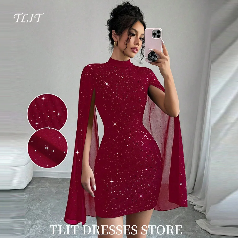 TLIT Sexy Red Short Sequined Mermaid Evening Gown Dress O-Neck Long Sleeve Above Knee Cocktail Gowns Customized Formal Party
TLIT Sexy Red Short Sequined Mermaid Evening Gown Dress O-Neck Long Sleeve Above Knee Cocktail Gowns Customized Formal Party