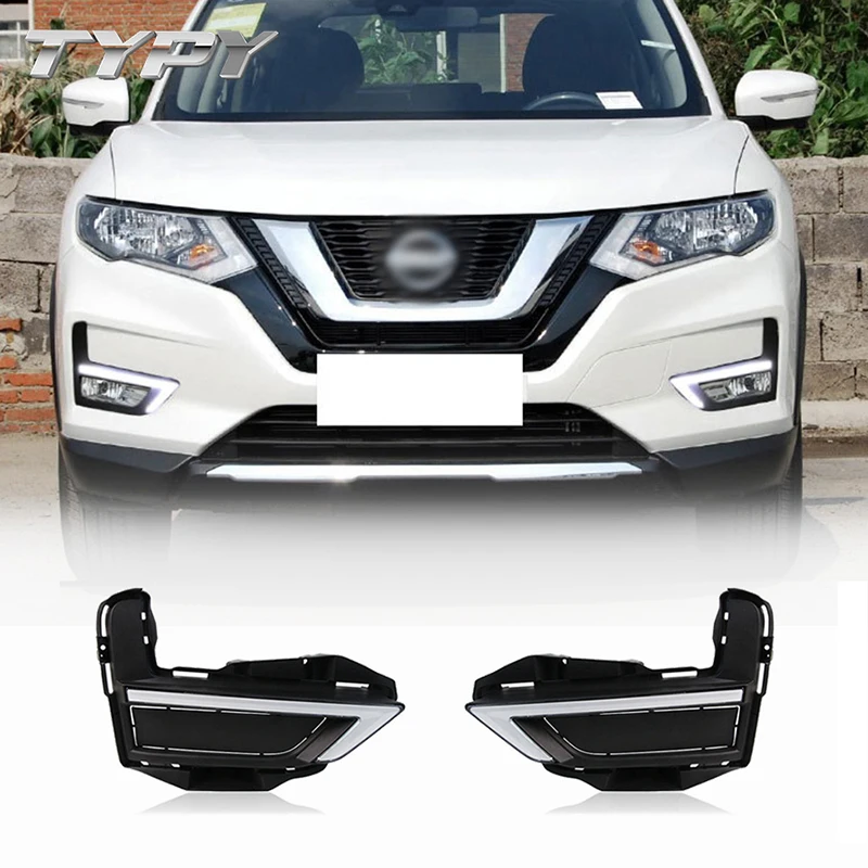 Car Modified LED DRL Daytime Running Light With Yellow Turning Signal Fog Lamp for Nissan X-Trail 2017-2018
Car Modified LED DRL Daytime Running Light With Yellow Turning Signal Fog Lamp for Nissan X-Trail 2017-2018