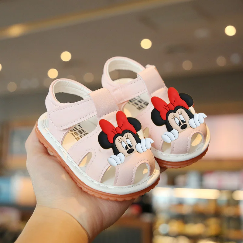 Детские сандалии Disney с Микки Маусом и Минни Маусом Baotou, пляжная обувь, летняя обувь для малышей 0-2 лет, мягкая подошва для мальчиков и девочек
Детские сандалии Disney с Микки Маусом и Минни Маусом Baotou, пляжная обувь, летняя обувь для малышей 0-2 лет, мягкая подошва для мальчиков и девочек