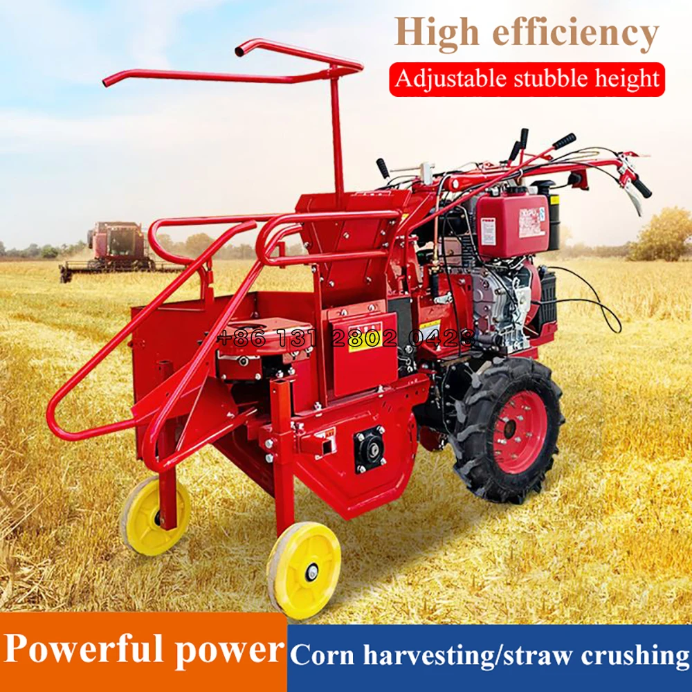 Diesel electric start small agricultural corn harvester, corn stalk crusher, small hand tractor, single-row cutting table
Diesel electric start small agricultural corn harvester, corn stalk crusher, small hand tractor, single-row cutting table