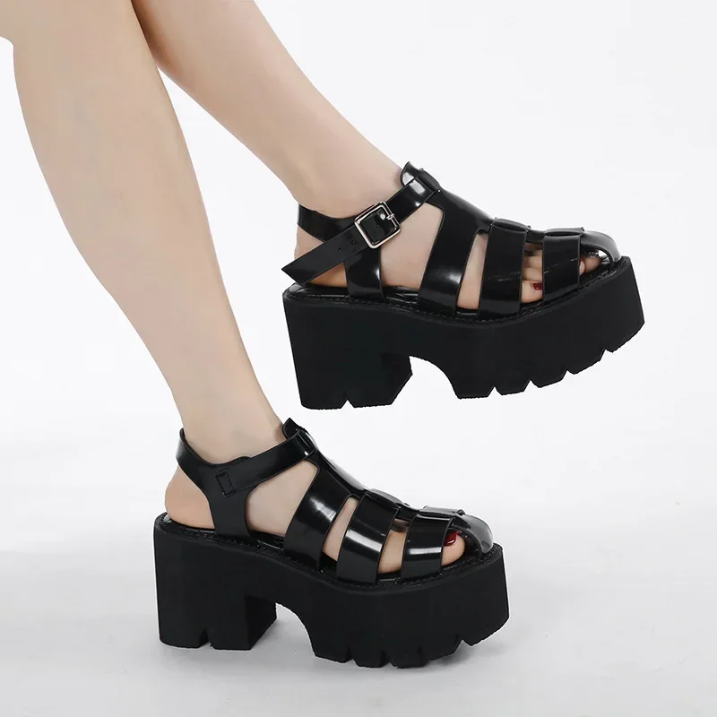 Fashion Women Strap Sandals Round Toe Hollow Out Platform Block High Heels Soft Sole Thick Sole Summer Daily Shoes
Fashion Women Strap Sandals Round Toe Hollow Out Platform Block High Heels Soft Sole Thick Sole Summer Daily Shoes