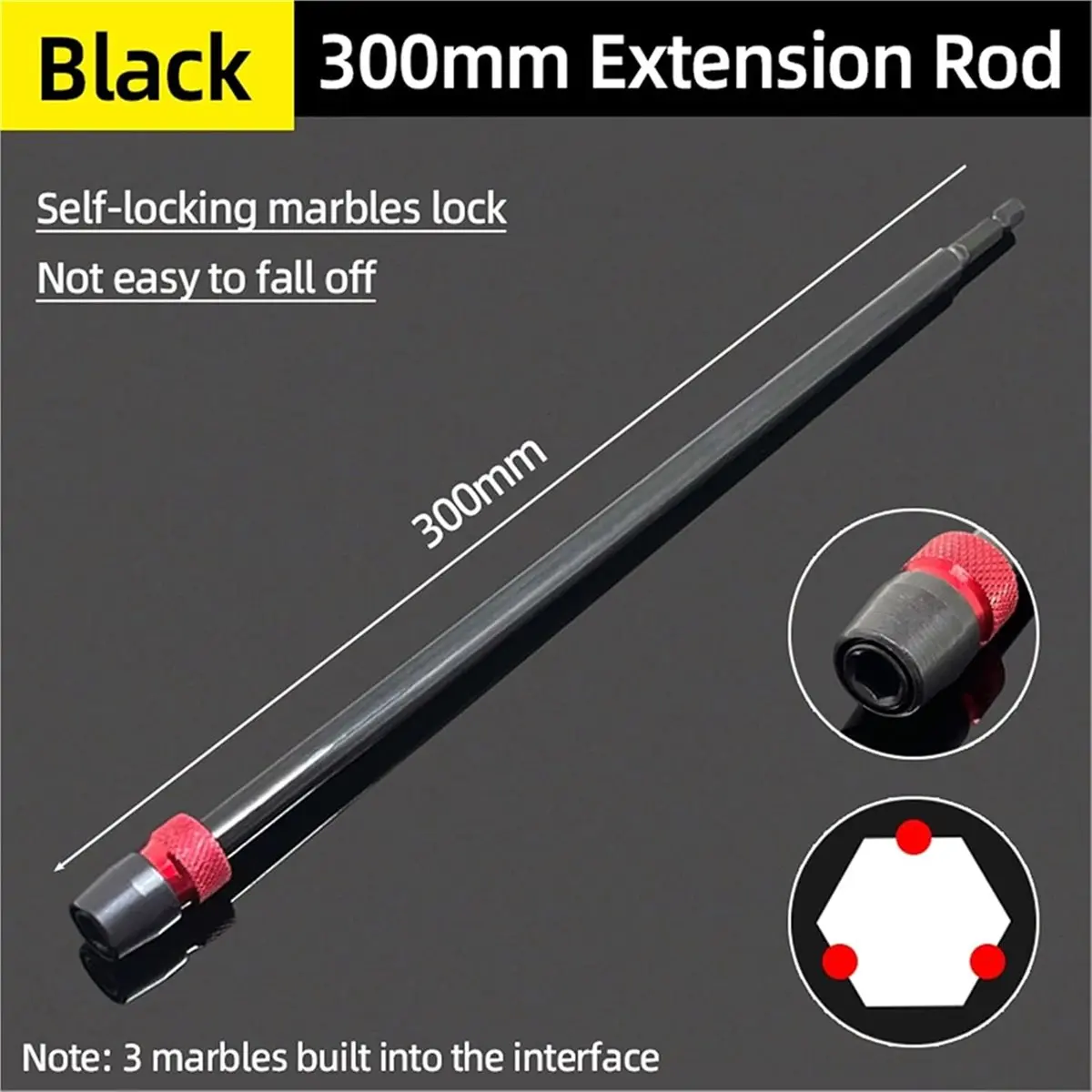 ABUA Hex Shank 12-Inch Dual-Lock Extension, Quick-Release Locking Mechanism, for Impact Drivers and Drills
ABUA Hex Shank 12-Inch Dual-Lock Extension, Quick-Release Locking Mechanism, for Impact Drivers and Drills