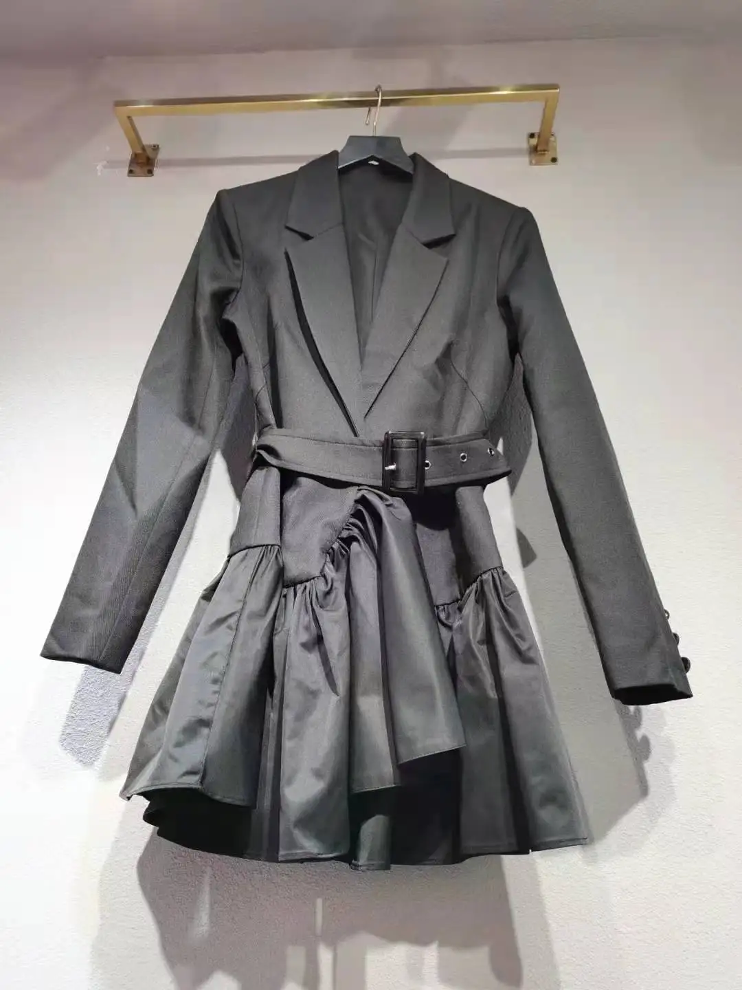 new slim waist black suit slong sleeves pleated women dress belt boho veatido de fiesta elegante
new slim waist black suit slong sleeves pleated women dress belt boho veatido de fiesta elegante
