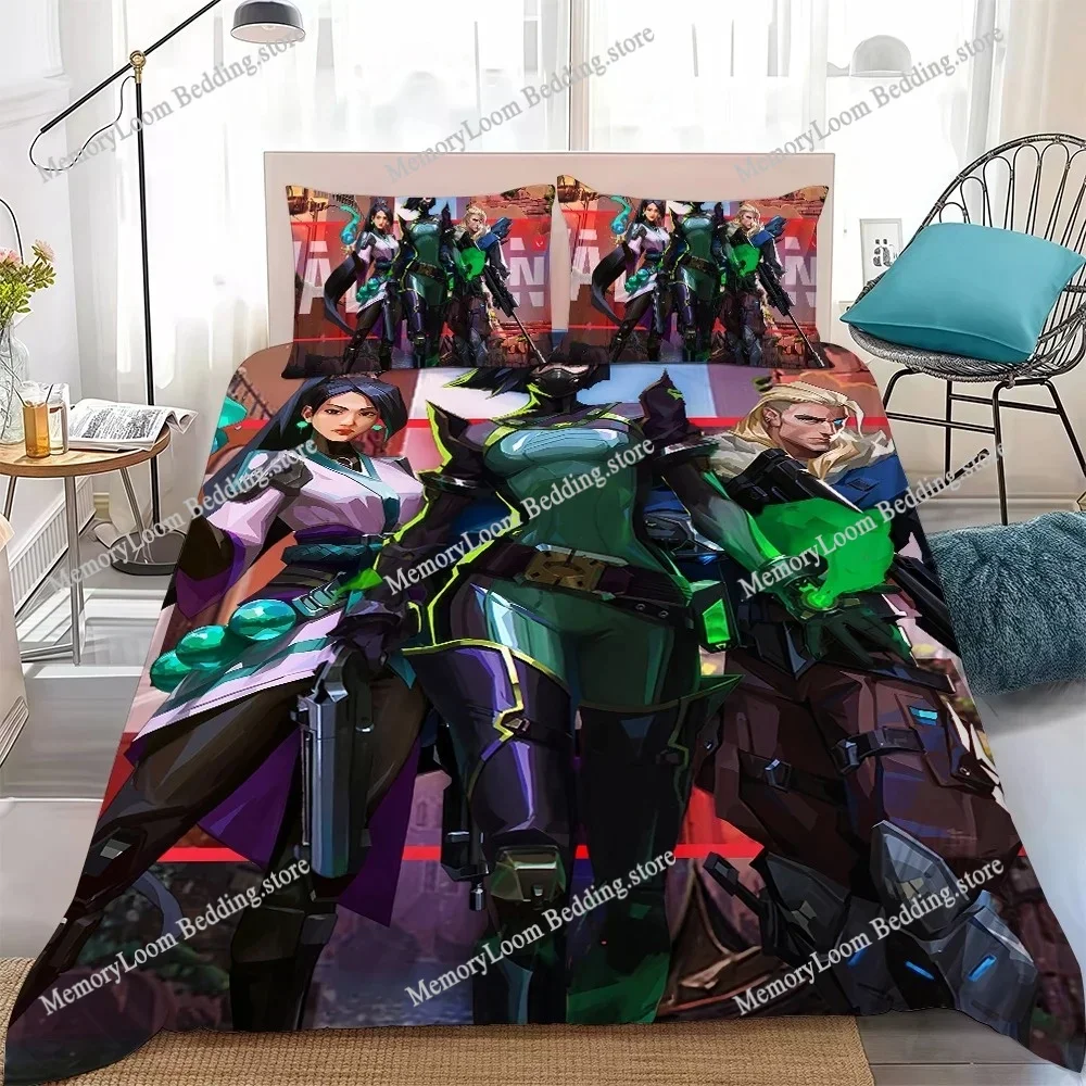 Game Duvet Cover Set Home Style Bedding Soft Laundry Cotton Bed V-Valorant-Cool Four Seasons Student Dormitory Home Textile741
Game Duvet Cover Set Home Style Bedding Soft Laundry Cotton Bed V-Valorant-Cool Four Seasons Student Dormitory Home Textile741