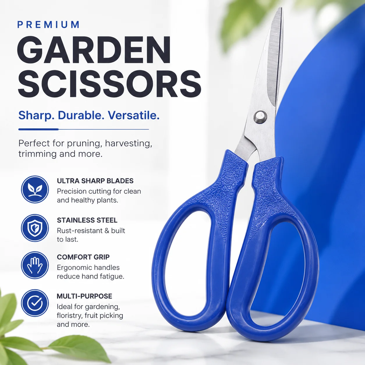 Stainless Steel Pruning Shears Garden Scissors Fruit Picking Clippers Floral Trimming Tool Multipurpose Gardening Cutter
Stainless Steel Pruning Shears Garden Scissors Fruit Picking Clippers Floral Trimming Tool Multipurpose Gardening Cutter