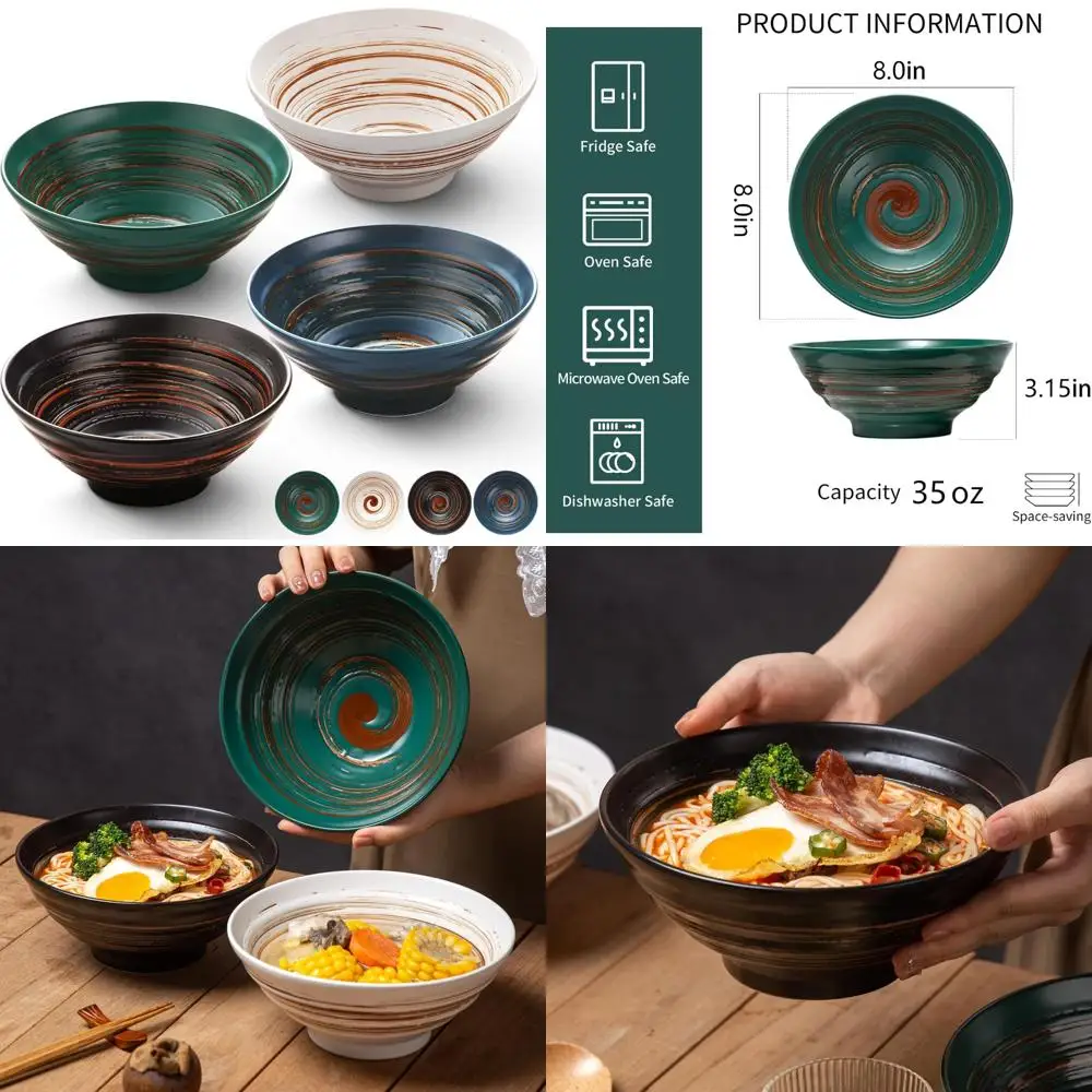 ceramic ramen bowls set of 4, 35 oz large japanese style serving bowls for salad,udon, soba, pho pasta, asian soup noodle,suita
ceramic ramen bowls set of 4, 35 oz large japanese style serving bowls for salad,udon, soba, pho pasta, asian soup noodle,suita