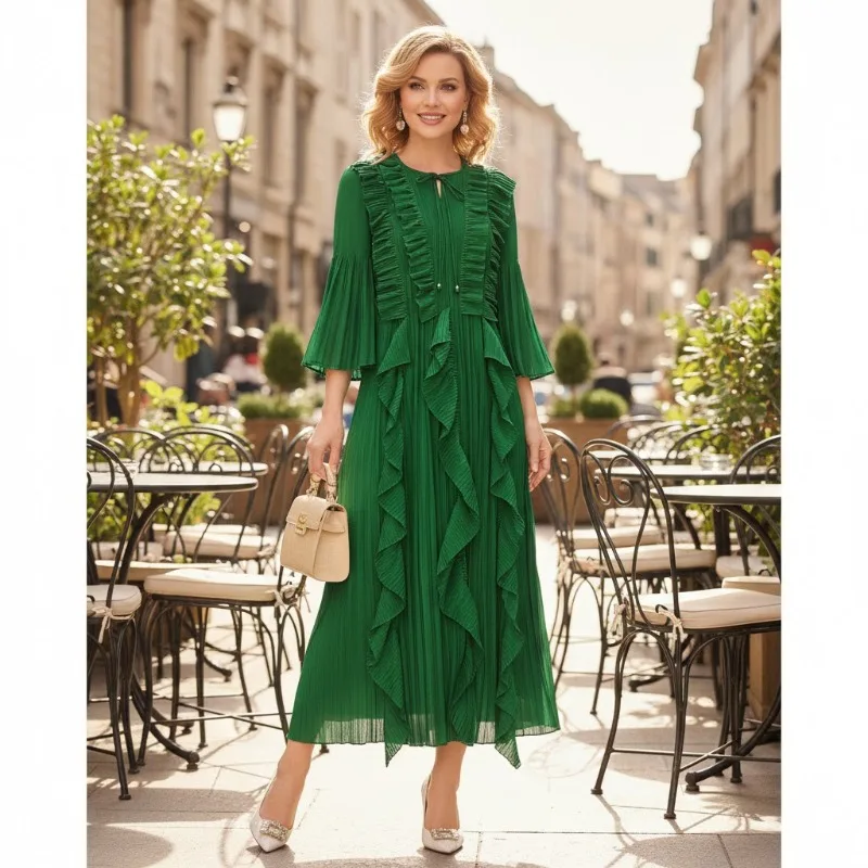 Плиссированное платье Miyake: элегантное, новое, весна 2026, длинное, с асимметричным дизайном, плиссированное, больших размеров, женская одежда
Плиссированное платье Miyake: элегантное, новое, весна 2026, длинное, с асимметричным дизайном, плиссированное, больших размеров, женская одежда