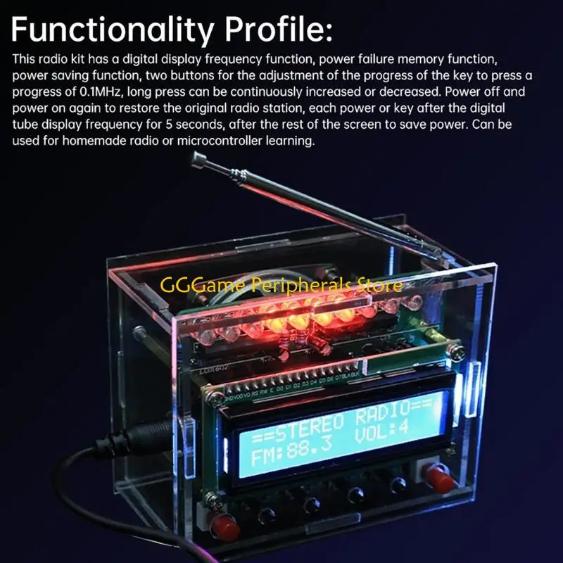 U55B RDA5807 Portable Digital FM Radio DIY Set With Auto Tuning Function And 4Ohm Impedance For Hobbyists
U55B RDA5807 Portable Digital FM Radio DIY Set With Auto Tuning Function And 4Ohm Impedance For Hobbyists