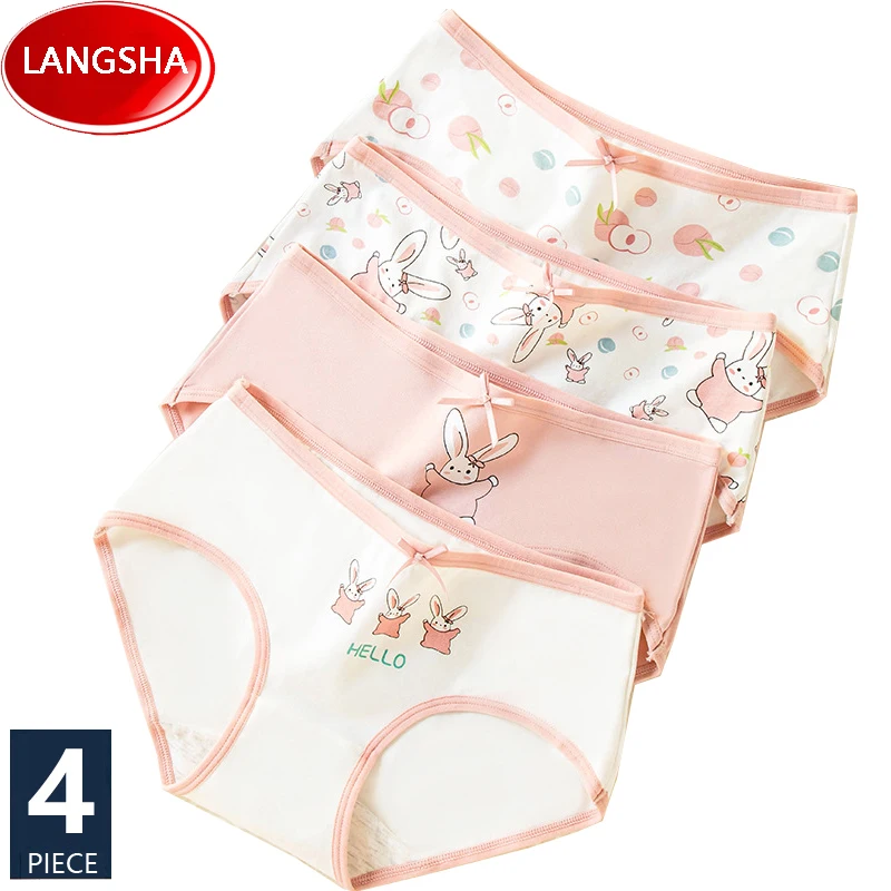 4Pcs/Set Cotton Women's Panties Breathable Underwear Seamless Comfortable Panty Cute Bow Young Girls Briefs Sexy Female Lingerie
4Pcs/Set Cotton Women's Panties Breathable Underwear Seamless Comfortable Panty Cute Bow Young Girls Briefs Sexy Female Lingerie