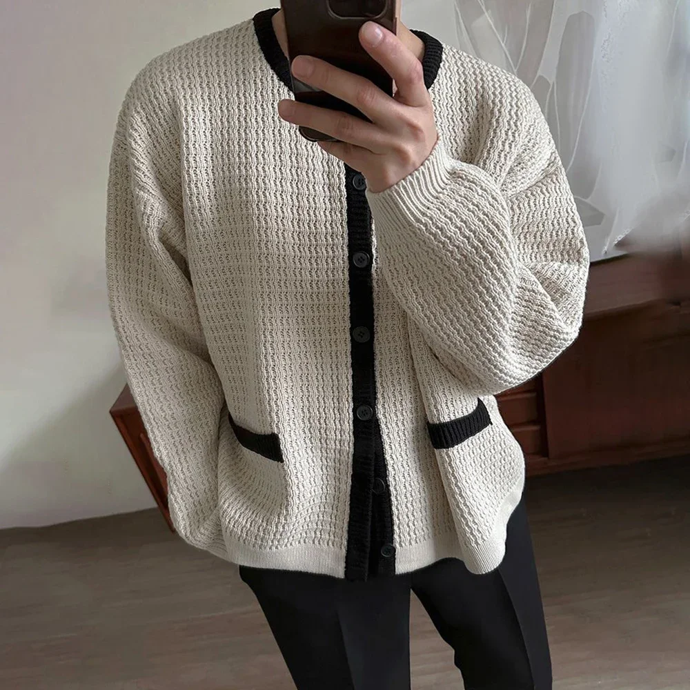 Mens Sweater Contrast Color Texture Casual Knit Sweater Autumn Streetwear Fashion All-Match Youth Long-Sleeve Top Men'S Clothing
Mens Sweater Contrast Color Texture Casual Knit Sweater Autumn Streetwear Fashion All-Match Youth Long-Sleeve Top Men'S Clothing