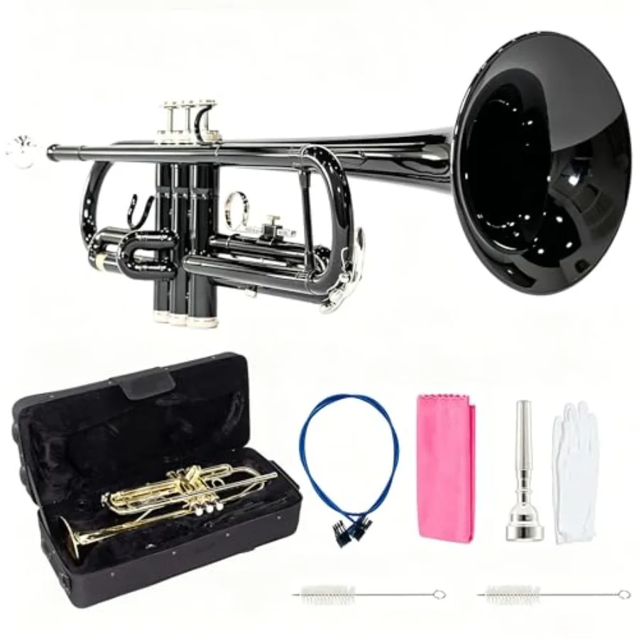 Student Trumpets Standard Bb Brass Trumpet for Beginner Trumpet b Flat with 7c Mouthpiece
Student Trumpets Standard Bb Brass Trumpet for Beginner Trumpet b Flat with 7c Mouthpiece