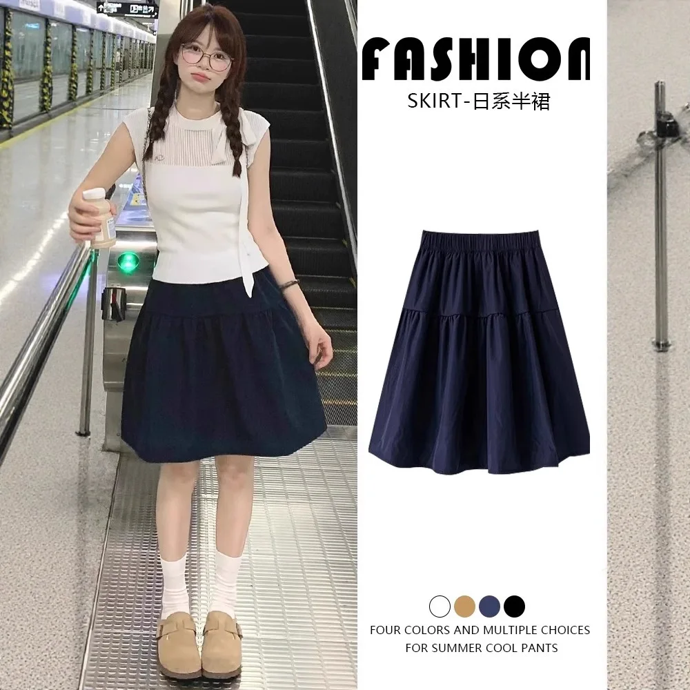 Japanese Style Blue A- Line Mini Skirt Women's Summer 2025 New College Style Casual High Waist Umbrella Skirt Polyester Fiber
Japanese Style Blue A- Line Mini Skirt Women's Summer 2025 New College Style Casual High Waist Umbrella Skirt Polyester Fiber