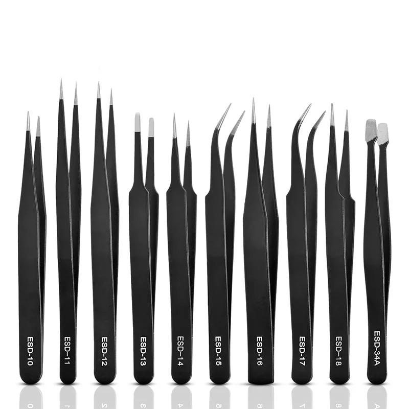 Intuitive 10Pcs Precision Tweezers Set, Upgraded Anti-Static Stainless Steel Tweezers For Craft, Electronics, Jewelry-Making
Intuitive 10Pcs Precision Tweezers Set, Upgraded Anti-Static Stainless Steel Tweezers For Craft, Electronics, Jewelry-Making
